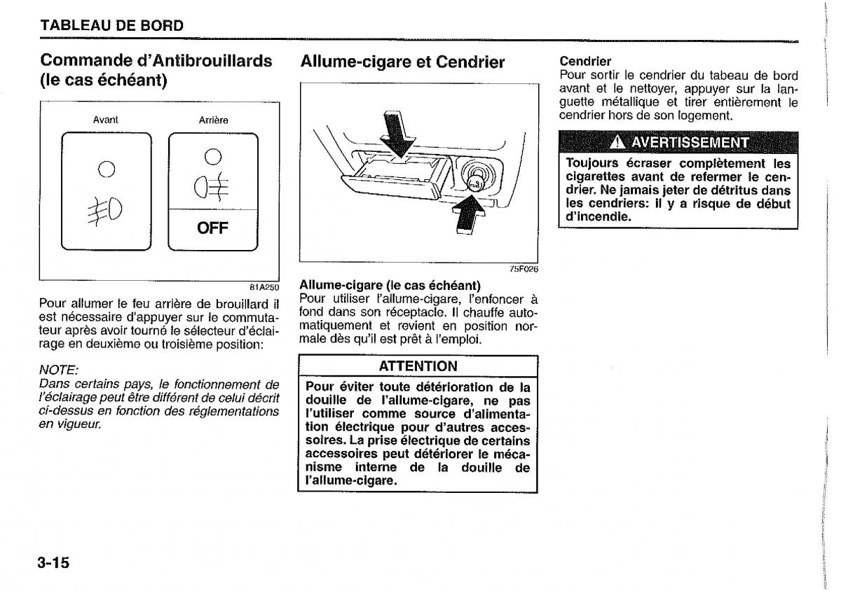 Suzuki Jimny manuel du proprietaire / page 66