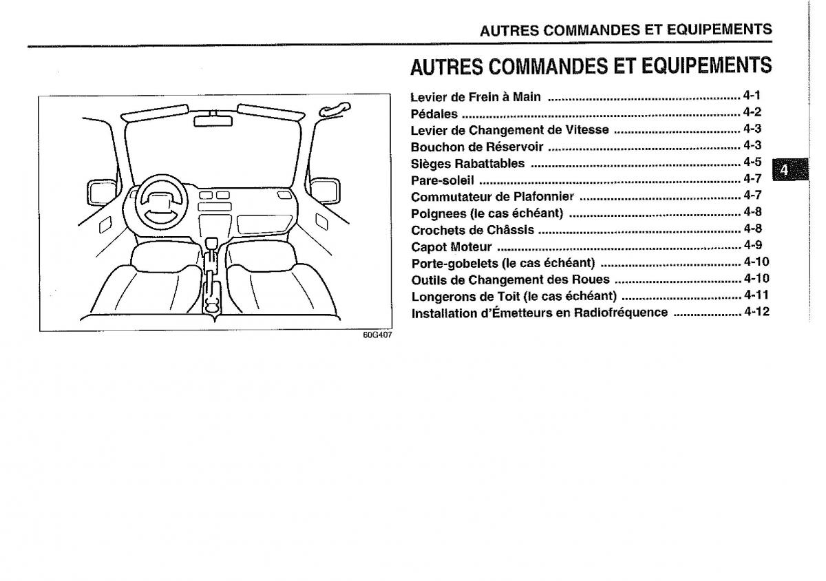 Suzuki Jimny manuel du proprietaire / page 73