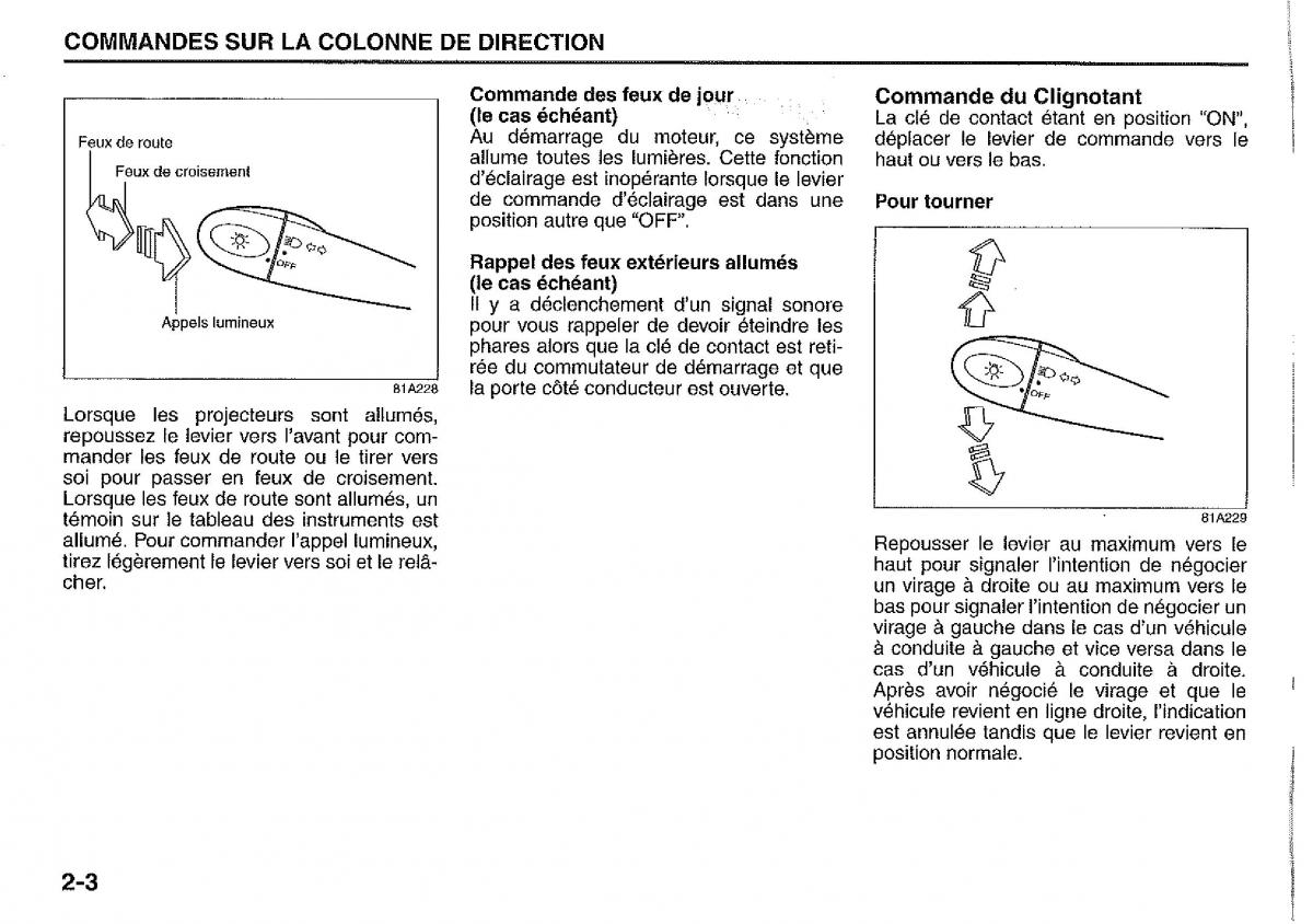 Suzuki Jimny manuel du proprietaire / page 44