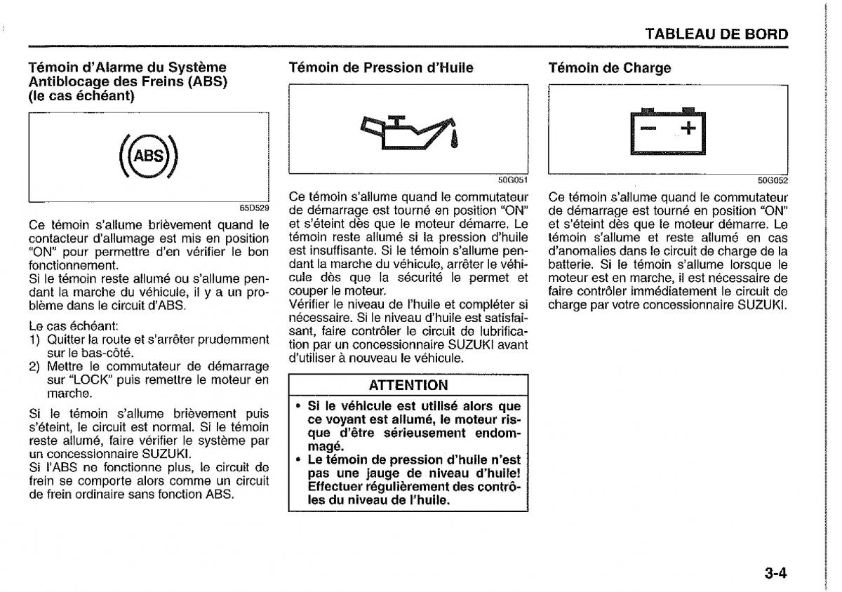 Suzuki Jimny manuel du proprietaire / page 51