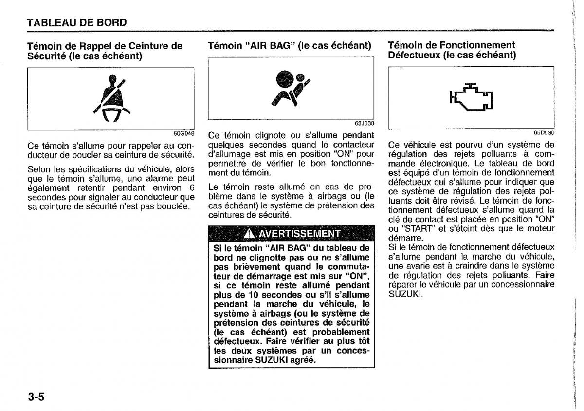 Suzuki Jimny manuel du proprietaire / page 52