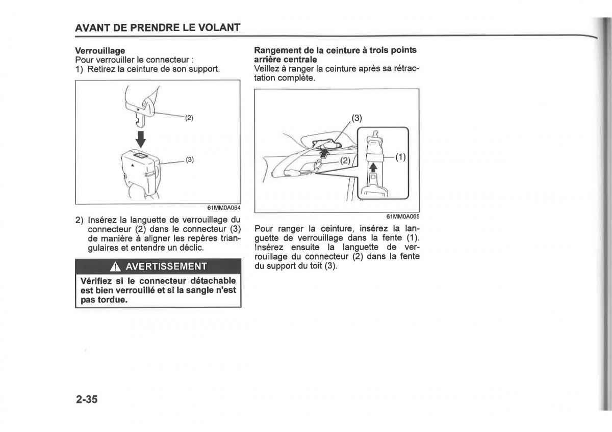 Suzuki SX4 manuel du proprietaire / page 58