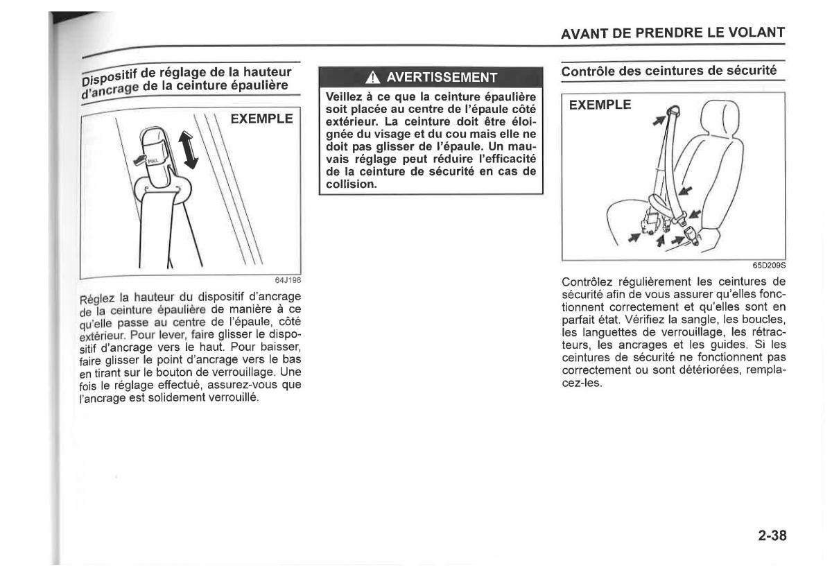 Suzuki SX4 manuel du proprietaire / page 61