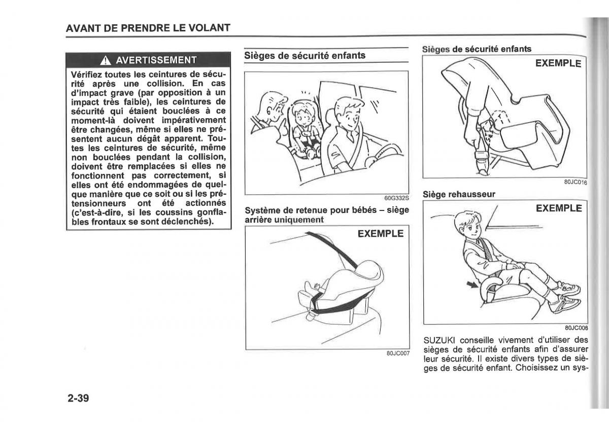 Suzuki SX4 manuel du proprietaire / page 62