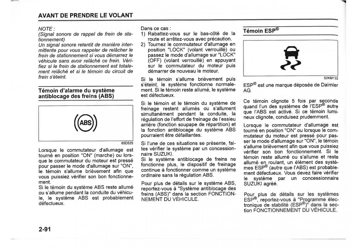 Suzuki SX4 manuel du proprietaire / page 114