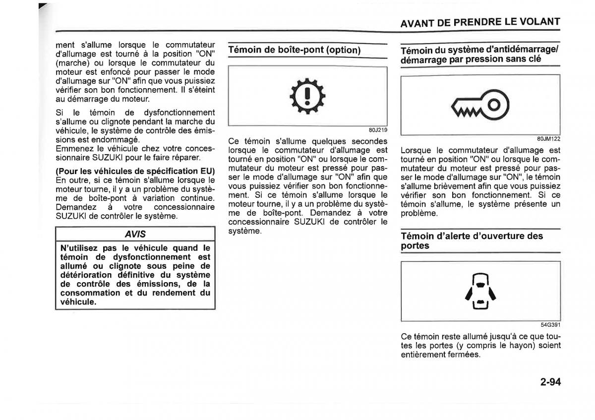 Suzuki SX4 manuel du proprietaire / page 117