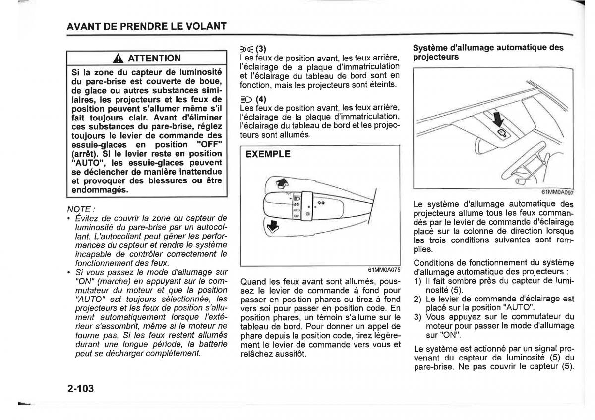 Suzuki SX4 manuel du proprietaire / page 126