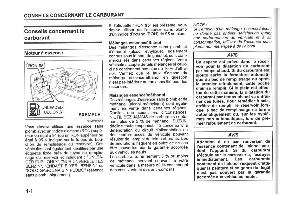 Suzuki SX4 manuel du proprietaire / page 20