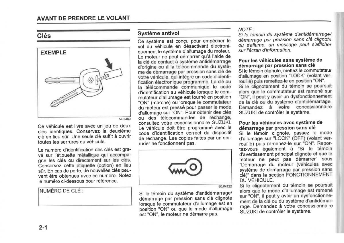 Suzuki SX4 manuel du proprietaire / page 24