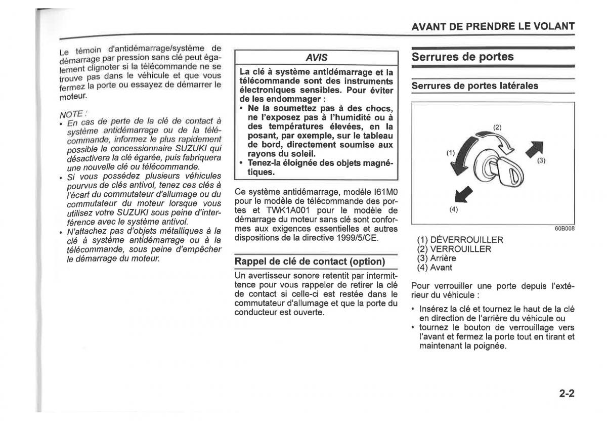 Suzuki SX4 manuel du proprietaire / page 25