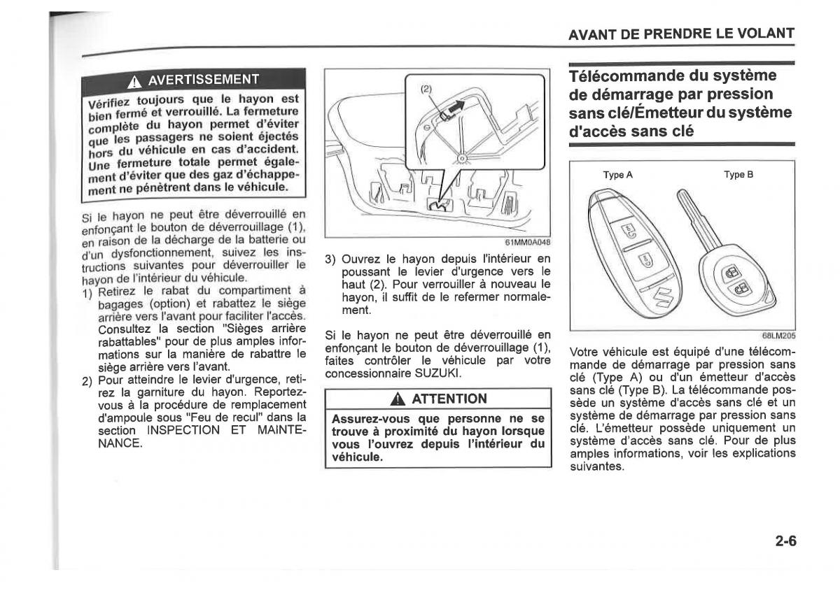 Suzuki SX4 manuel du proprietaire / page 29