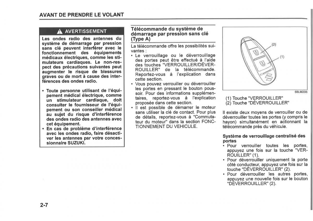 Suzuki SX4 manuel du proprietaire / page 30