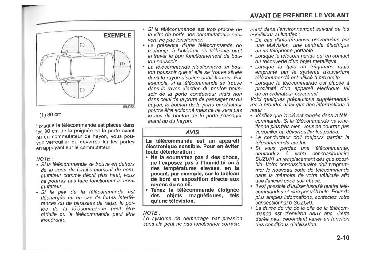 Suzuki SX4 manuel du proprietaire / page 33