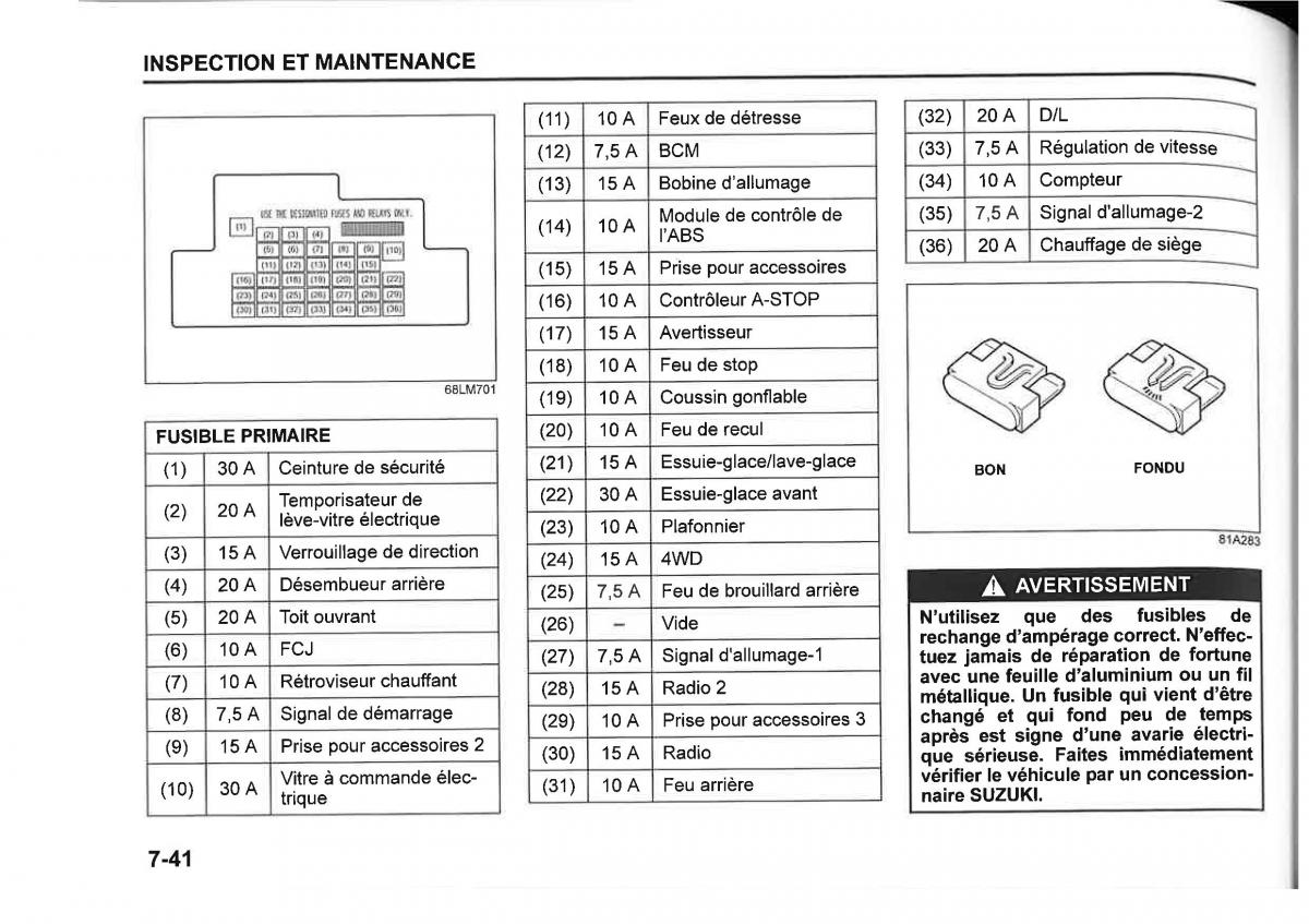 Suzuki SX4 manuel du proprietaire / page 368