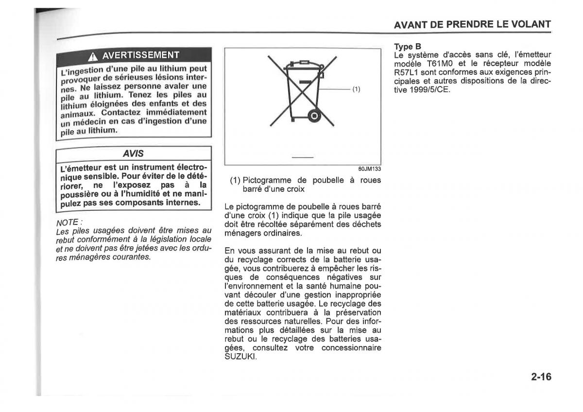 Suzuki SX4 manuel du proprietaire / page 39