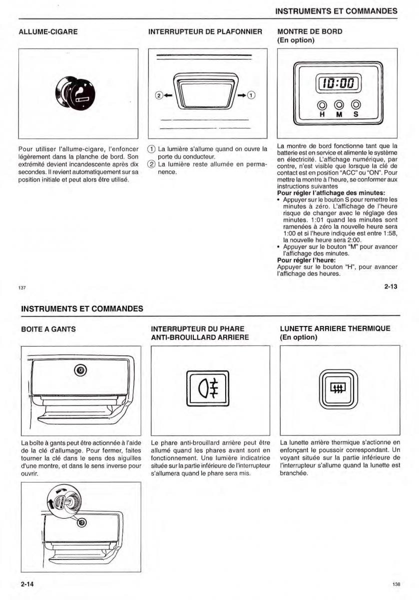 Suzuki Samurai manuel du proprietaire / page 18