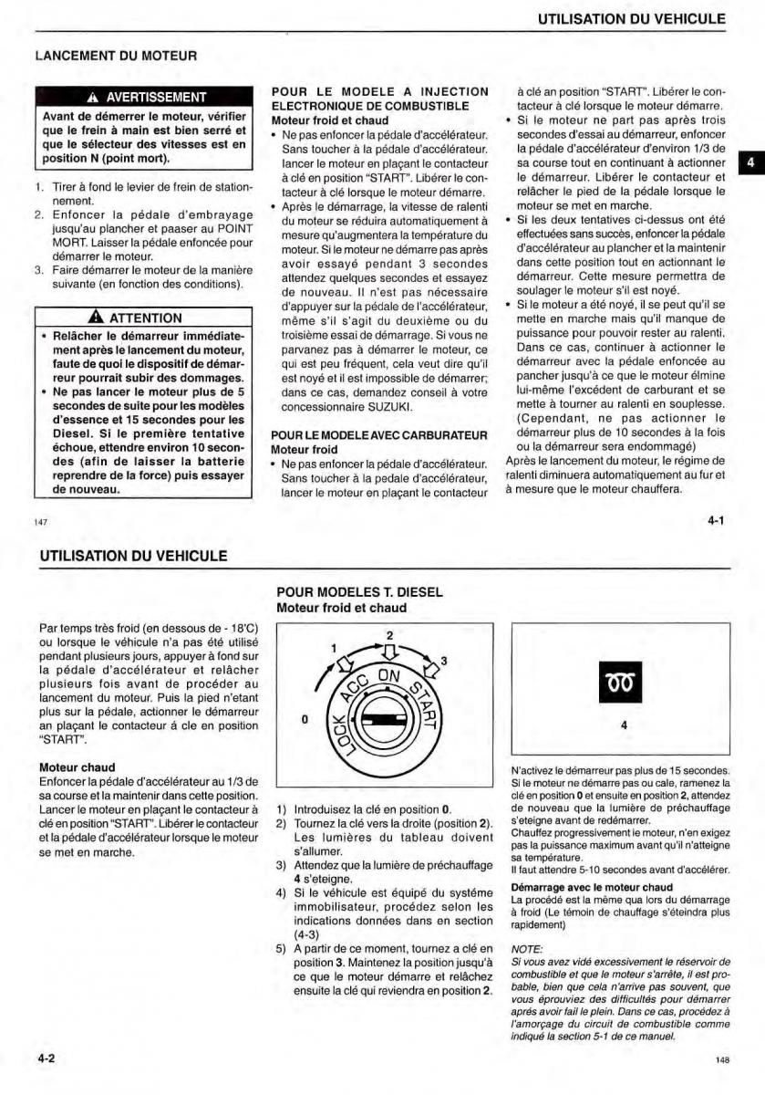 Suzuki Samurai manuel du proprietaire / page 24