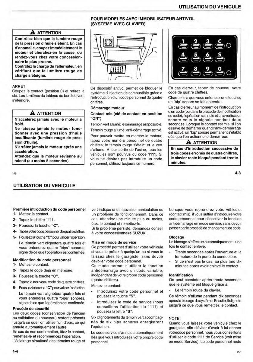 Suzuki Samurai manuel du proprietaire / page 25