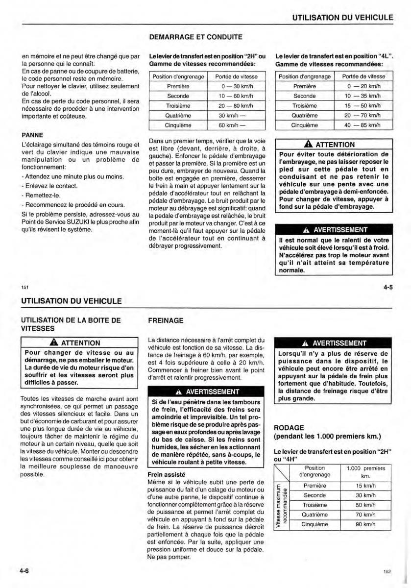 Suzuki Samurai manuel du proprietaire / page 26