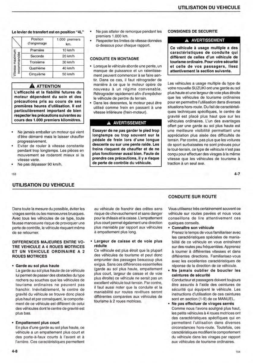 Suzuki Samurai manuel du proprietaire / page 27