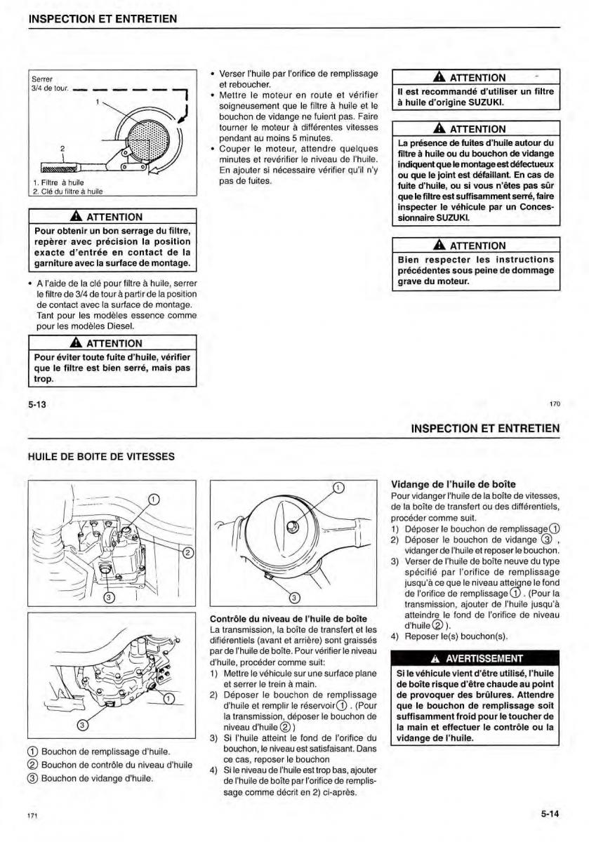 Suzuki Samurai manuel du proprietaire / page 36