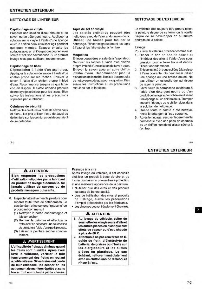 Suzuki Samurai manuel du proprietaire / page 46