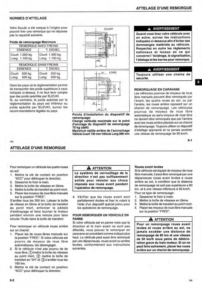 Suzuki Samurai manuel du proprietaire / page 49