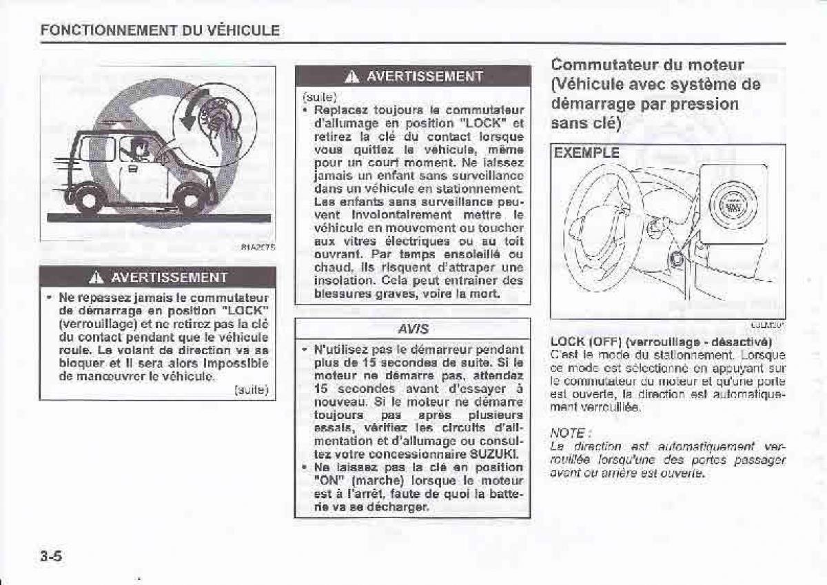 Suzuki Swift IV 4 manuel du proprietaire / page 113