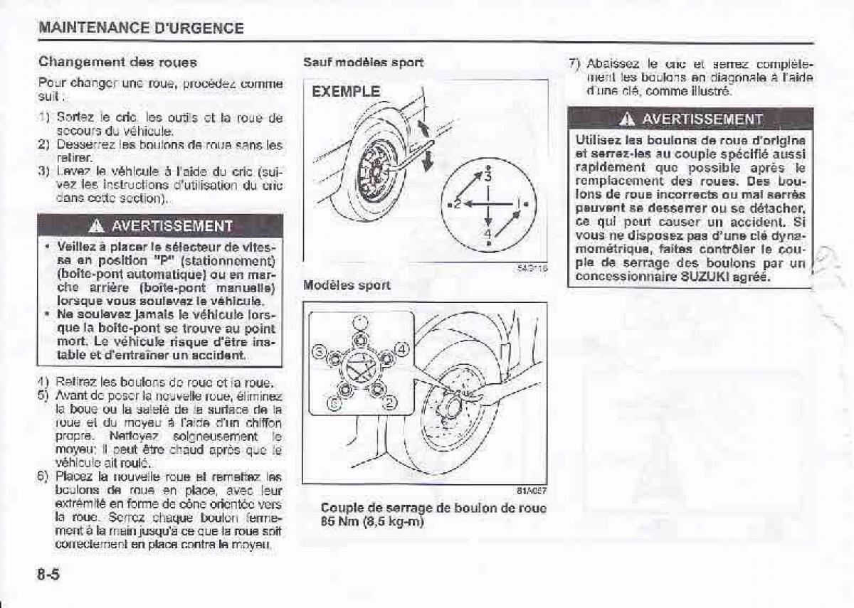 Suzuki Swift IV 4 manuel du proprietaire / page 303