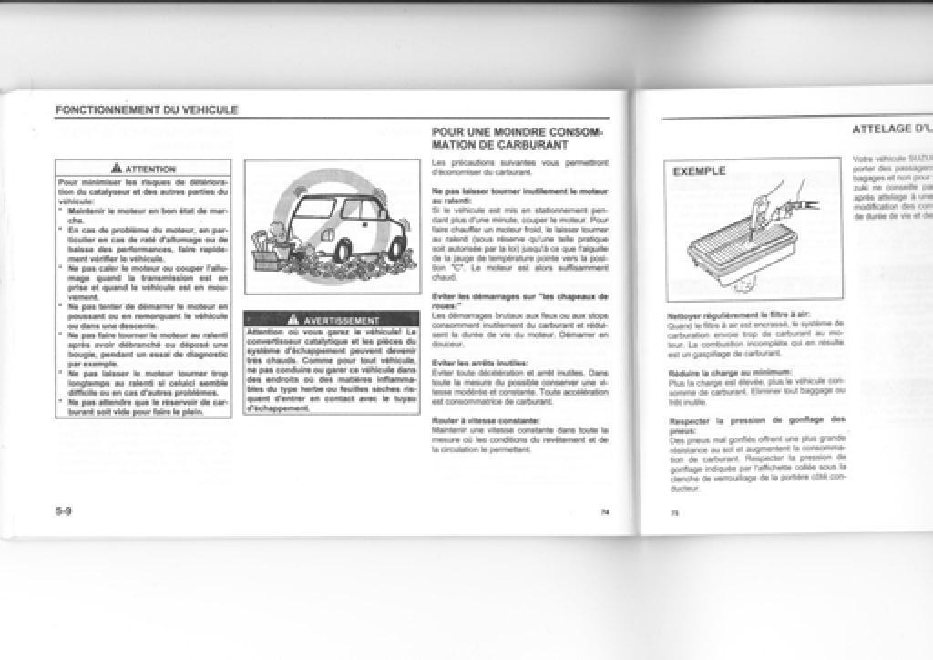 Suzuki Wagon R manuel du proprietaire / page 68