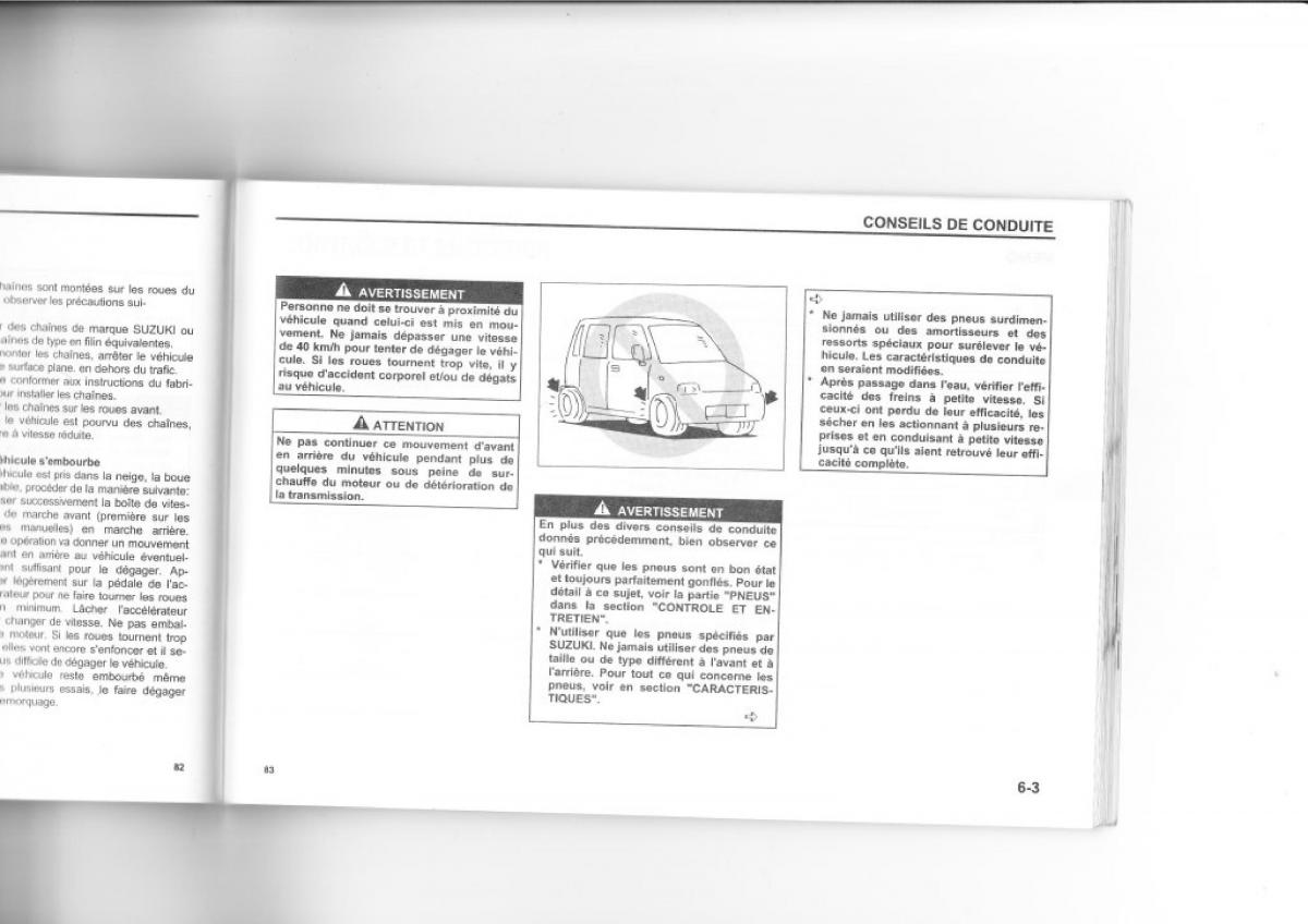 Suzuki Wagon R manuel du proprietaire / page 76