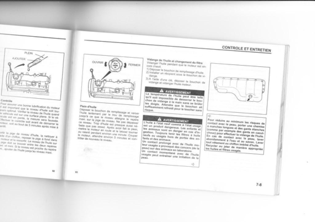 Suzuki Wagon R manuel du proprietaire / page 85