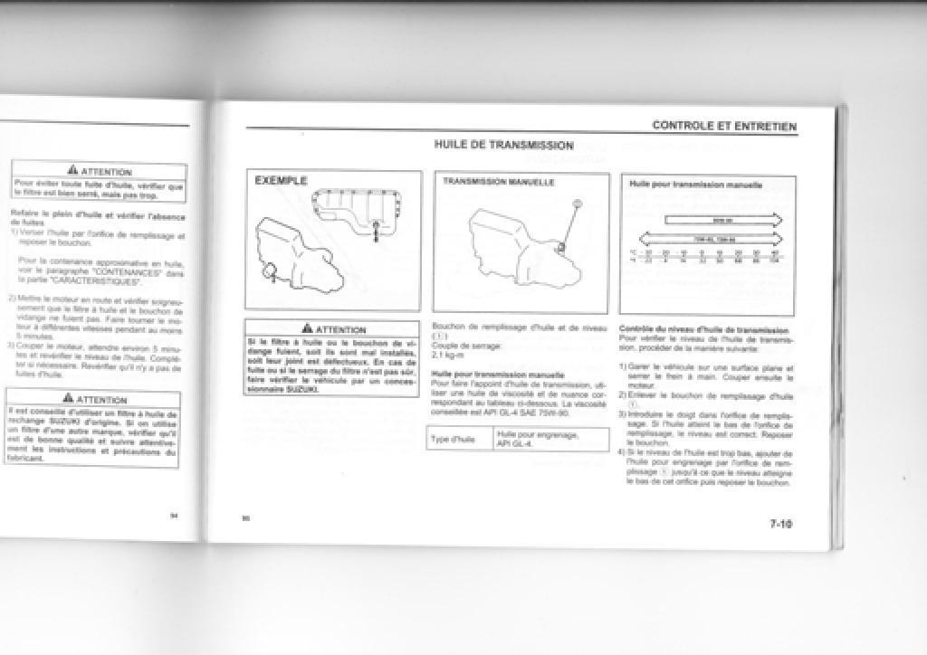 Suzuki Wagon R manuel du proprietaire / page 87