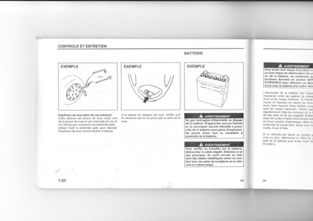 Suzuki Wagon R manuel du proprietaire / page 100