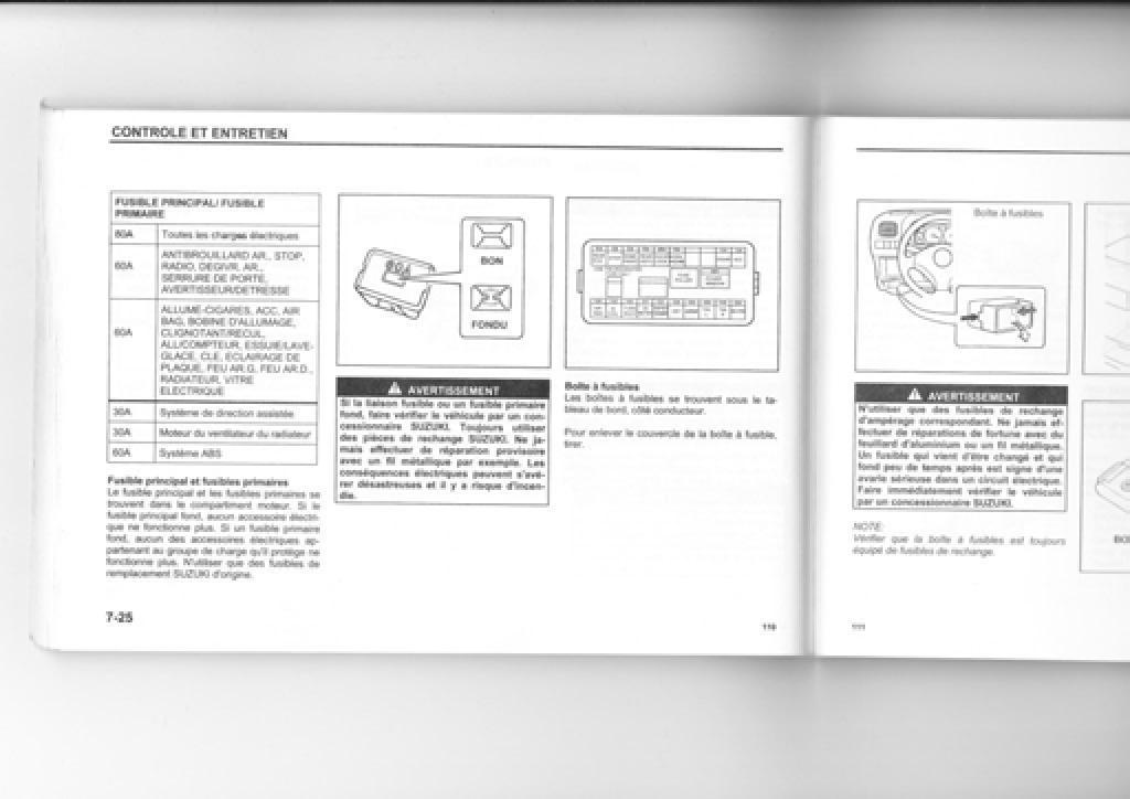 Suzuki Wagon R manuel du proprietaire / page 102