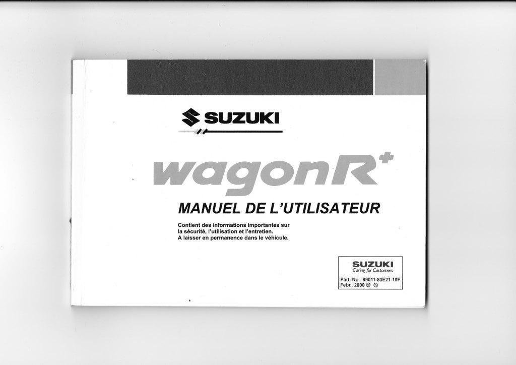 Suzuki Wagon R manuel du proprietaire / page 130