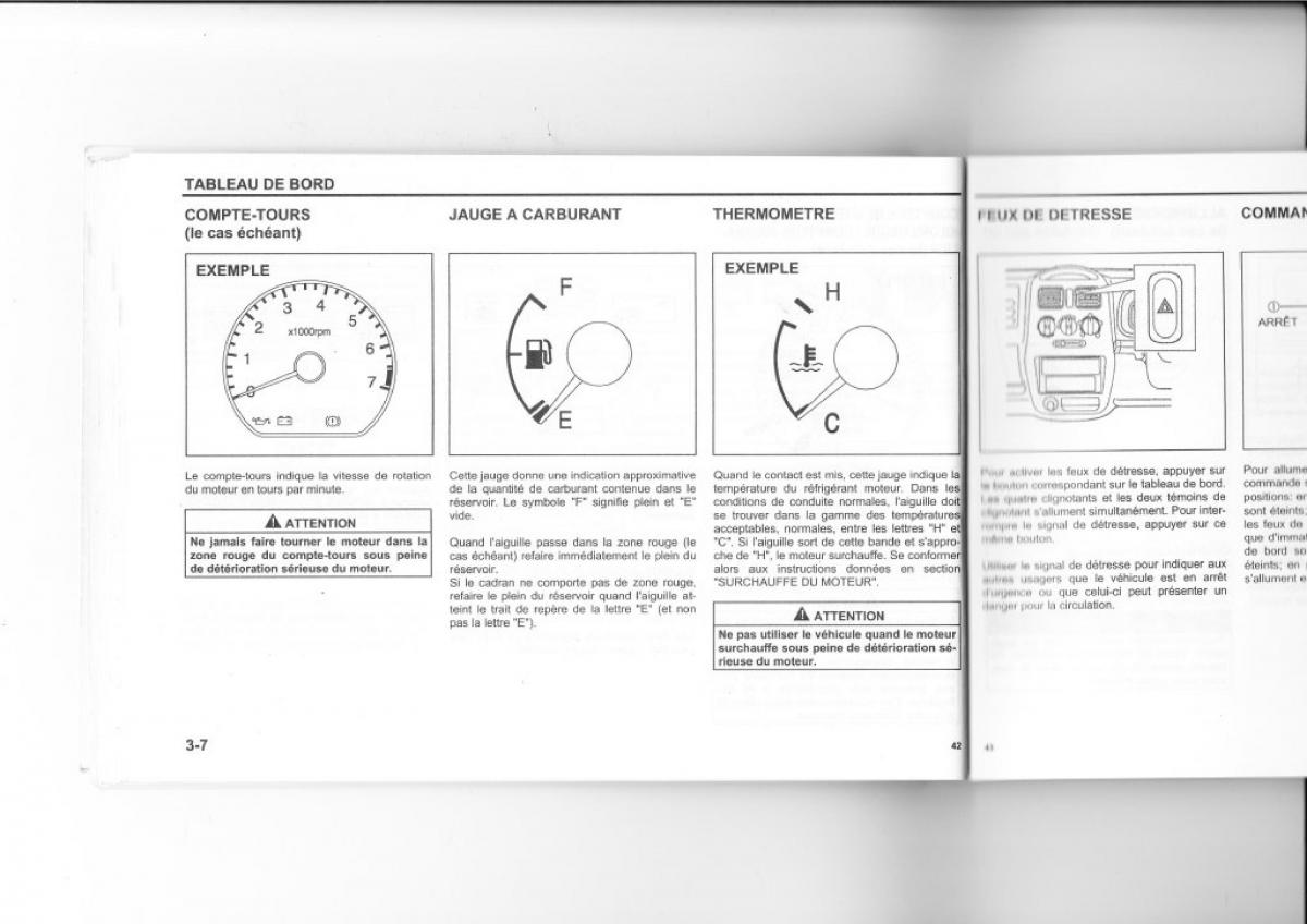 Suzuki Wagon R manuel du proprietaire / page 37