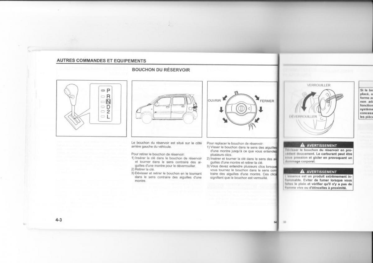 Suzuki Wagon R manuel du proprietaire / page 48