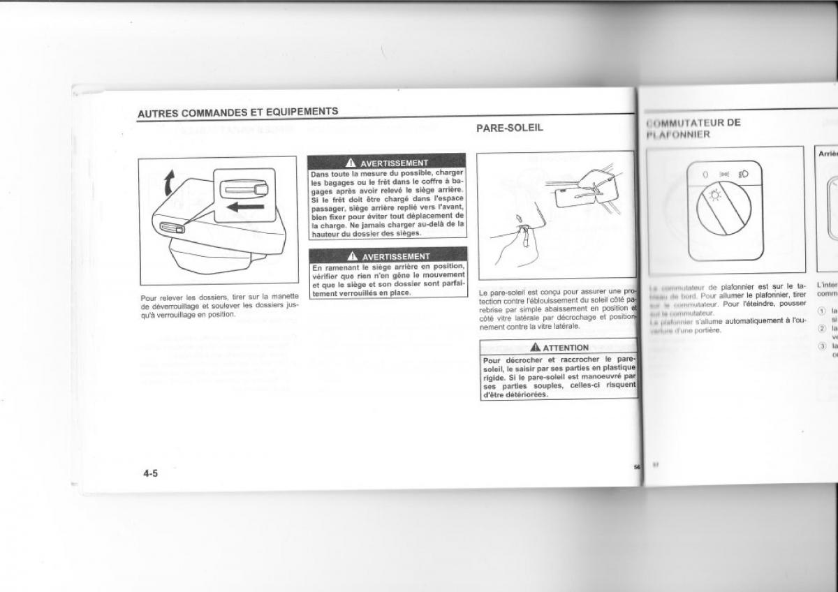 Suzuki Wagon R manuel du proprietaire / page 50