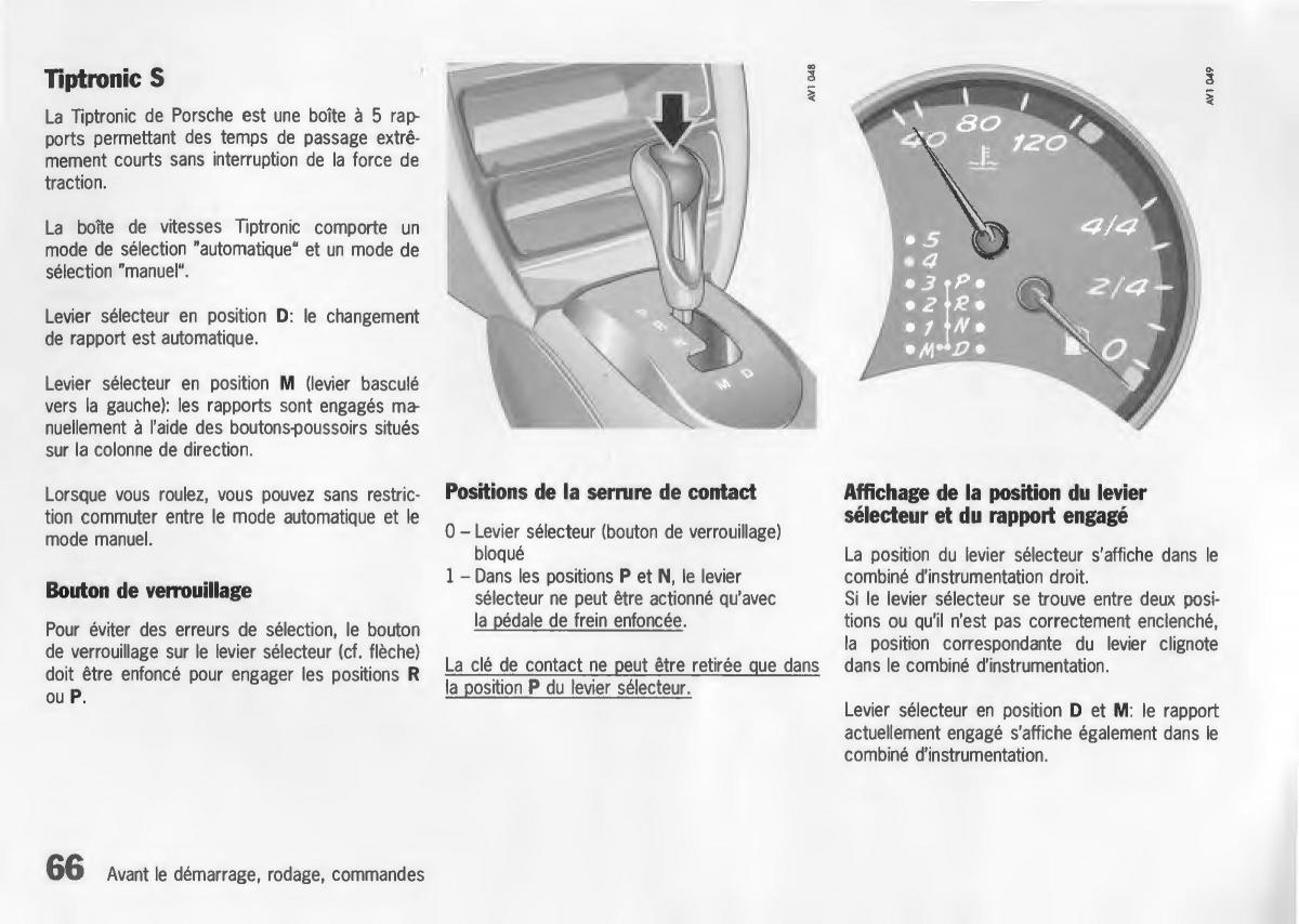 Porsche Boxster 986 manuel du proprietaire / page 68