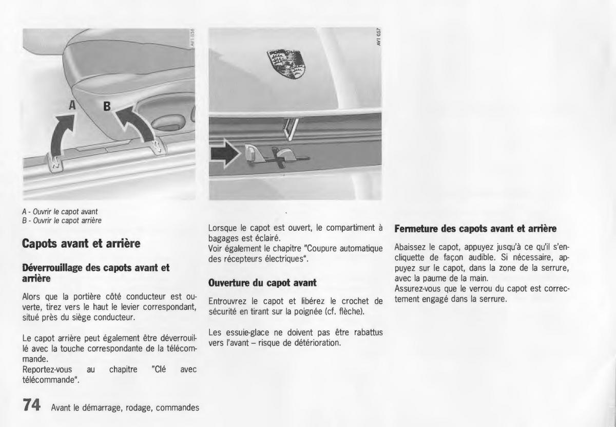 Porsche Boxster 986 manuel du proprietaire / page 76