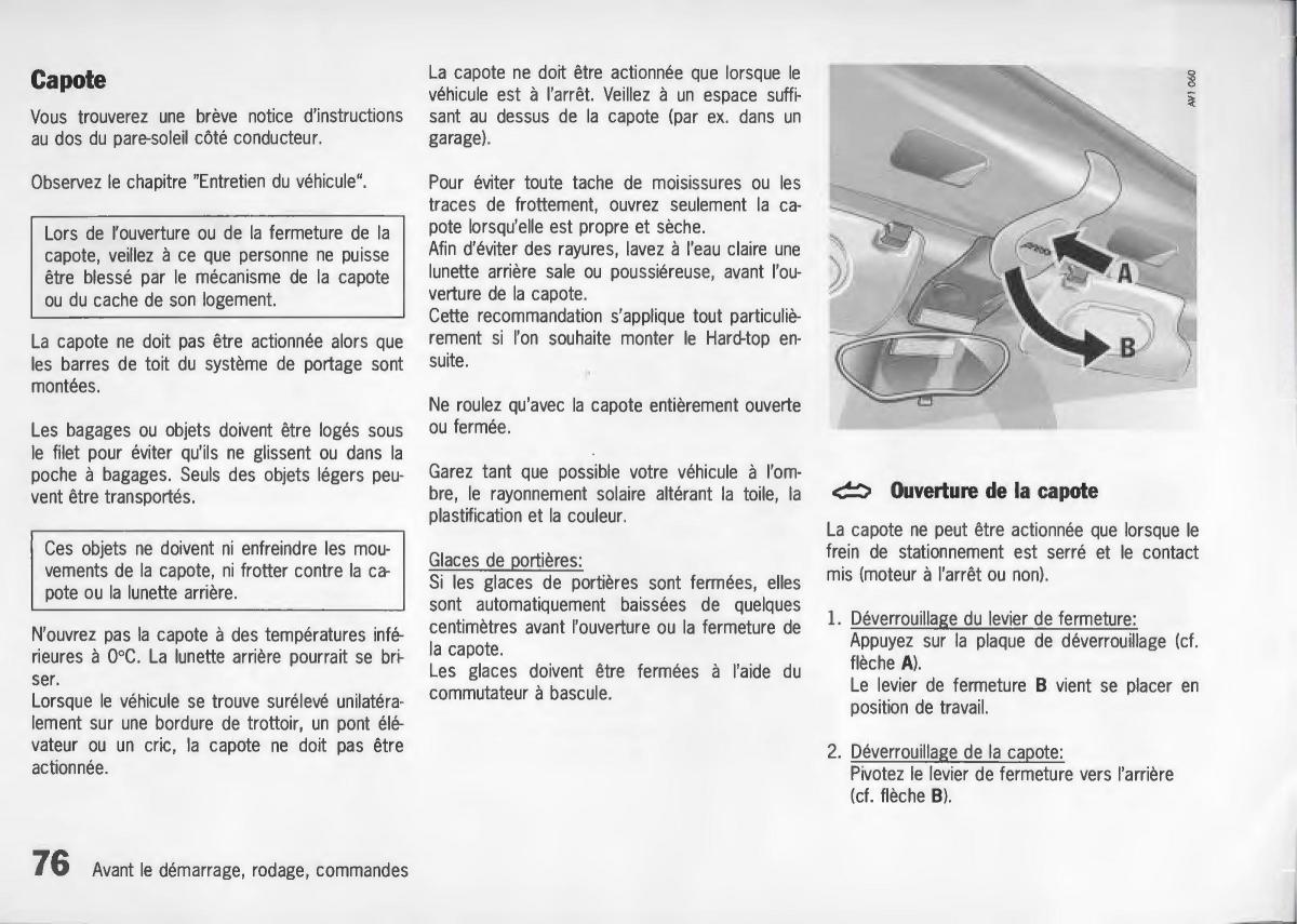 Porsche Boxster 986 manuel du proprietaire / page 78