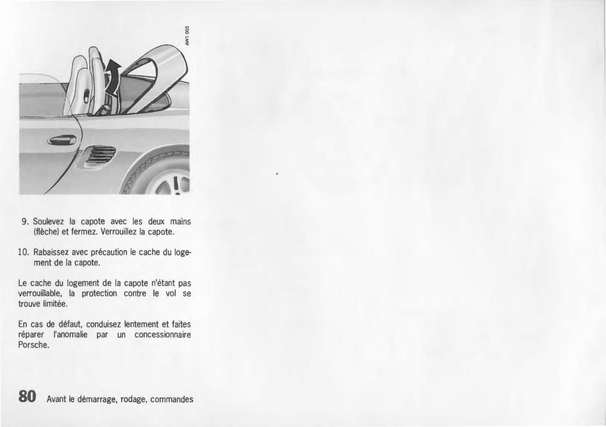 Porsche Boxster 986 manuel du proprietaire / page 82