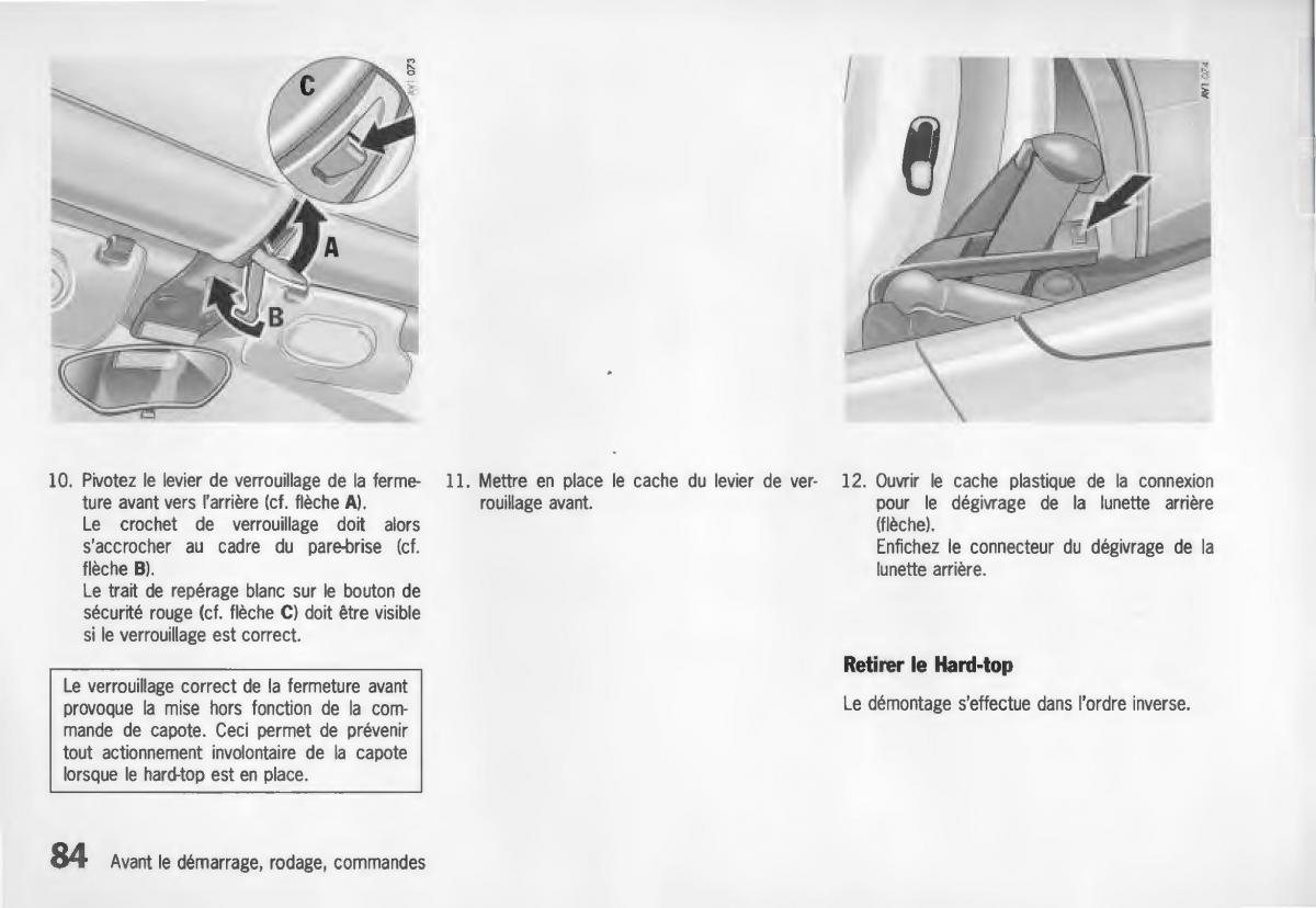 Porsche Boxster 986 manuel du proprietaire / page 86