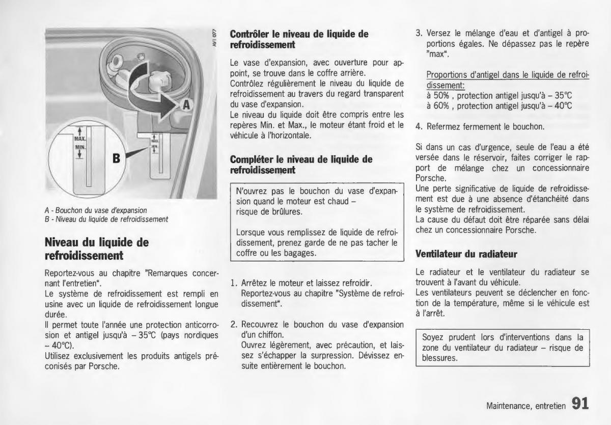 Porsche Boxster 986 manuel du proprietaire / page 93