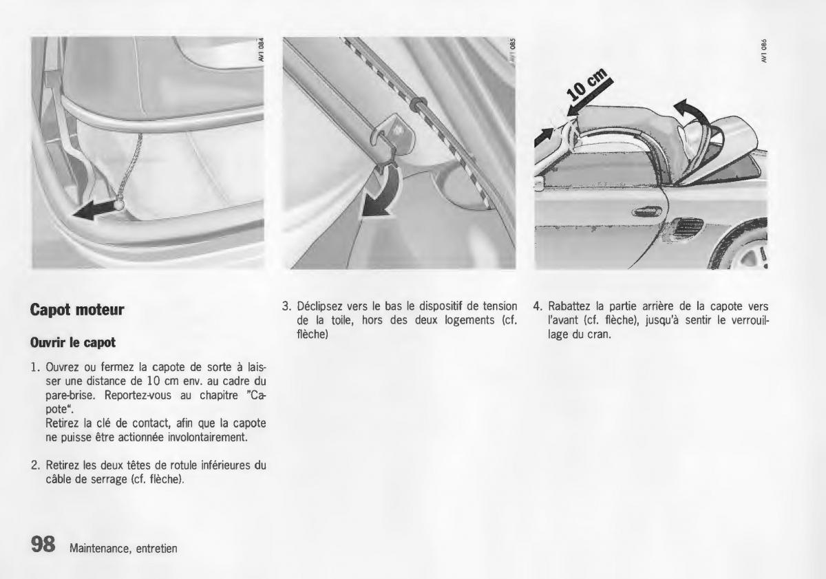 Porsche Boxster 986 manuel du proprietaire / page 100