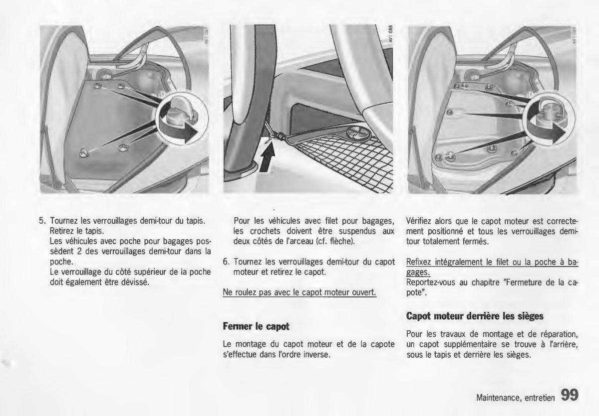 Porsche Boxster 986 manuel du proprietaire / page 101