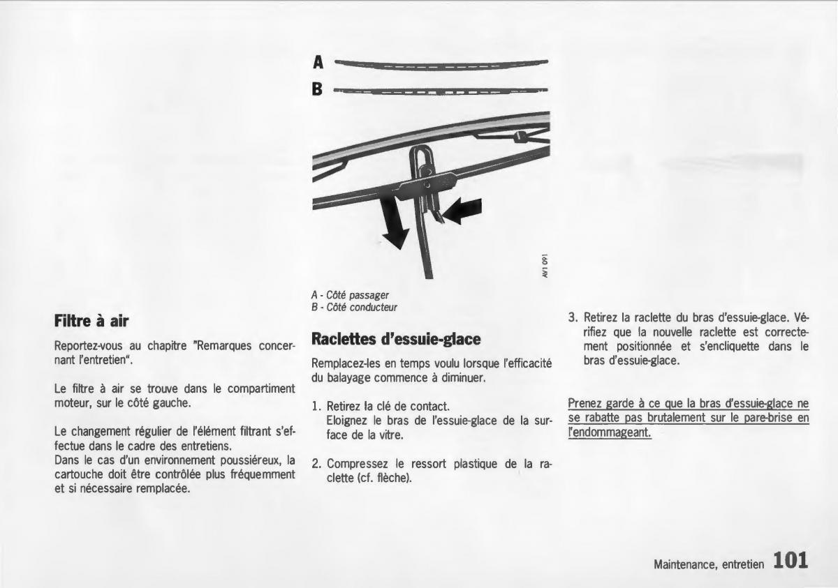 Porsche Boxster 986 manuel du proprietaire / page 103