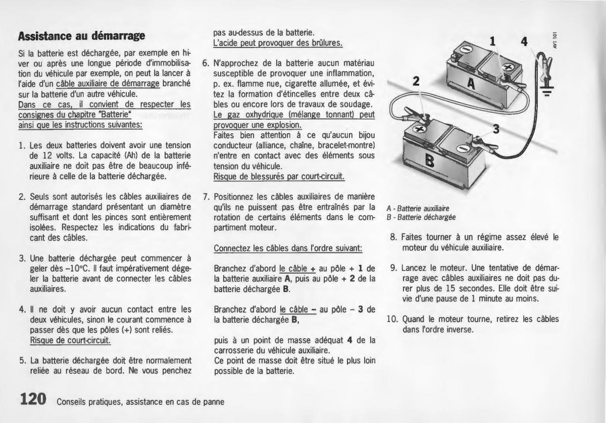 Porsche Boxster 986 manuel du proprietaire / page 122