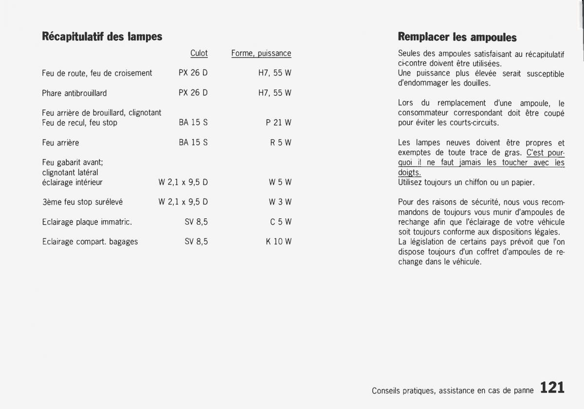 Porsche Boxster 986 manuel du proprietaire / page 123